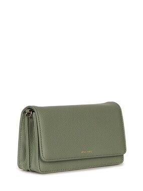 Matt & Nat Faux Leather Crossbody Bag in Sage Green